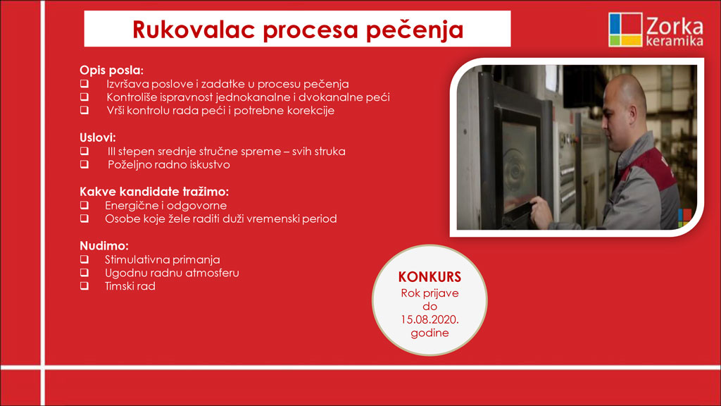 OGLAS Template Rukovalac procesa pecenja
